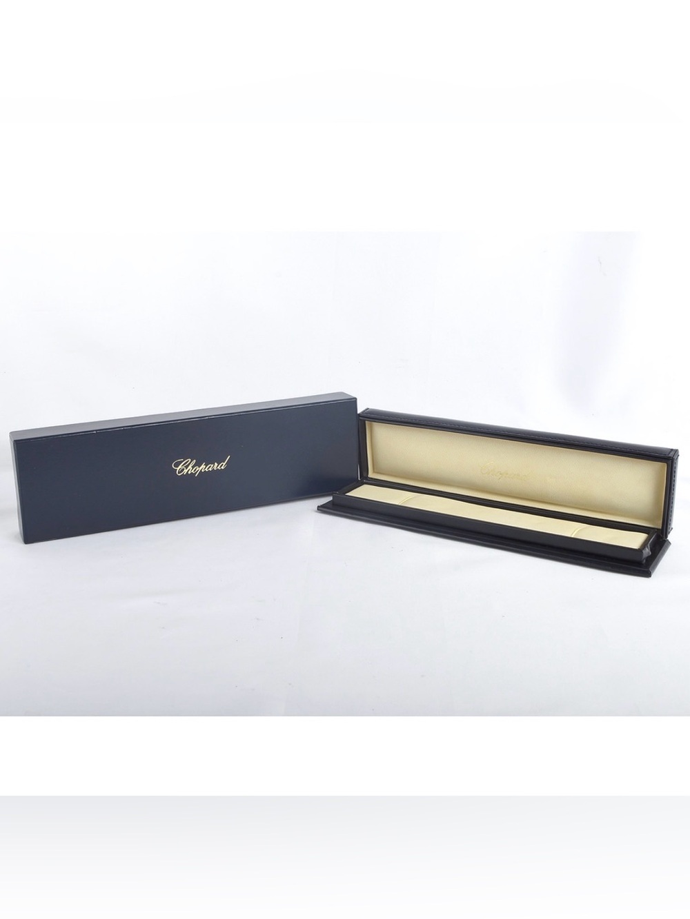 Chopard Bracelet Jewelry Gift Storage Box Case Navy Leather Luxury Packaging